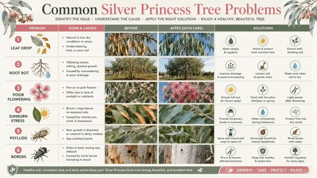 silver-princess-tree-problems