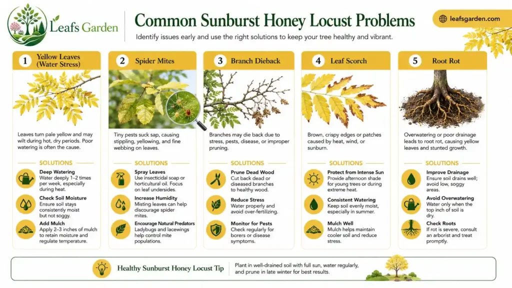 gleditsia-sunburst-problems